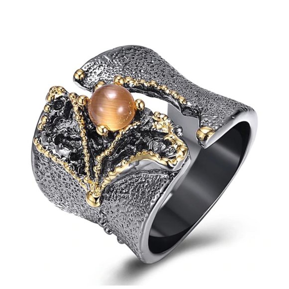 NEW Italian Jewelry Fissure Zircon Ring - Picture 13 of 13